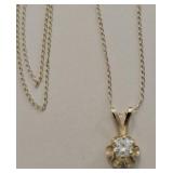 Buttercup Diamond Solitaire Pendant 14kt