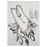 Fashion Silver-Tone Necklace & Earrings