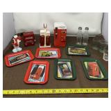Coca -Cola Small Trays & Musical Soda Machine,