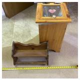 Wooden Paper Towel Holder and Trash Can