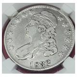 1832 LG. LTR Capped Bust Half Dollar