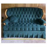 Cushioned Loveseat 62" X 40" X 36" Unknown Brand
