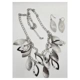 Fashion Silver-Tone Necklace & Earrings