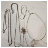 Fashion Silver Tone Necklace, Chains