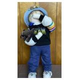 Handmade Soft Sculpture Doll With Beanie Baby