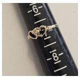 Double Heart Ring  10kt  Size 7
