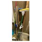 Brooms, Dust Pans, Tire Air Pump, & More