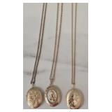 Gold Tone Locket Pendants