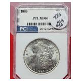 Graded 1889 Morgan Silver Dollar MS65 +