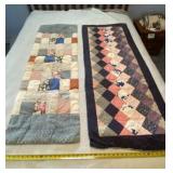 Two Quilted Bed Runners