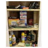 Liquid Wrench, Moth Balls, & Contents of Shelves
