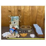 Glass Sun Catchers, Angels, Hanging Shelf, & More
