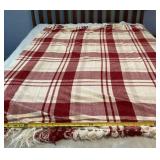 Summer Farmhouse Red Plaid Blanket 46X62