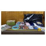 Embroidery Thread, Colored Pencils, Pillow,