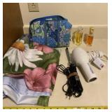 Curling Iron, Blow Dryer, Cosmetic Bags, & More
