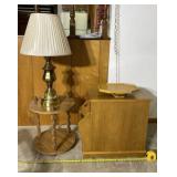 End Table With Magazine Rack, Small Round Table