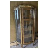 Oak Round Curio Cabinet 33"X15"X64 Have Key