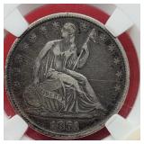 1861-O Seated Liberty Half Dollar