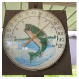 Bass Outside Thermometer & Cabin Bird House