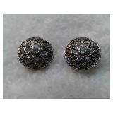 STERLING SILVER PIERCED EARRINGS 2.6GRAMS