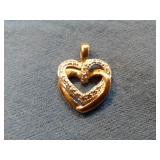 STERLING SILVER HEART PENDANT 1.9GRAMS