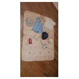 Vintage baby clothing and Quilt.