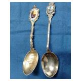 STERLING SILVER COLLECTOR SPOONS 24.1GRAMS