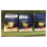 3 PROOF US MINT PRESIDENTIAL $1 COINS