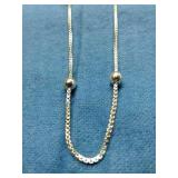 9"L STERLING SILVER NECKLACE 3.7GRAMS