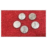 5 STEEL WHEAT PENNIES