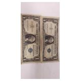 5 silver certificate $1 notes