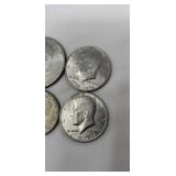Ike  dollar &  3 Kennedy half dollars.