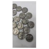 Twenty Nickels 1964 or older.
