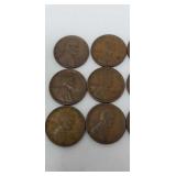 11 wheat pennies.