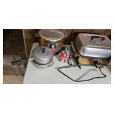 Electric skillet, Crock pot, aluminum cook ware