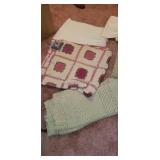 Feather pillows cases. Throws.