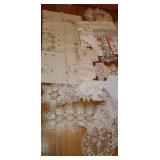 Doilies and fancy work.