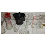 Mccoy cold bucket damaged flower vases .
