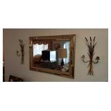 1960s mirror  with candel sconces.