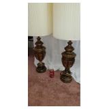 Pair of large heavy 1960 table lamps