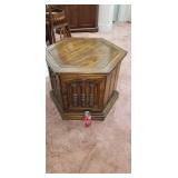 Drexel Octagon oak end  table.