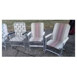 5 aluminum folding lawn chairs