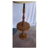 Oak floor lamb/table stand Amish made.