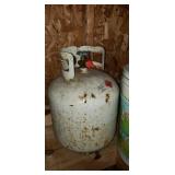 Propane tank & advertising tins