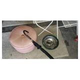 Footstool grill patio holding expanded steel