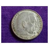 WWII Nazi Germany Silver 2 Reichsmark