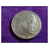 WWII Nazi Germany Silver 5 Reichsmark