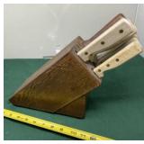 Old Homestead Knives and Wood Case