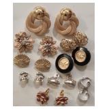 Lot of Clip Earrings Signed, Avon, Sarah Cov.