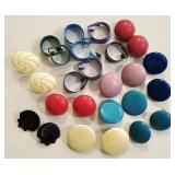 Lot of Clip Earrings Plastic / Metal